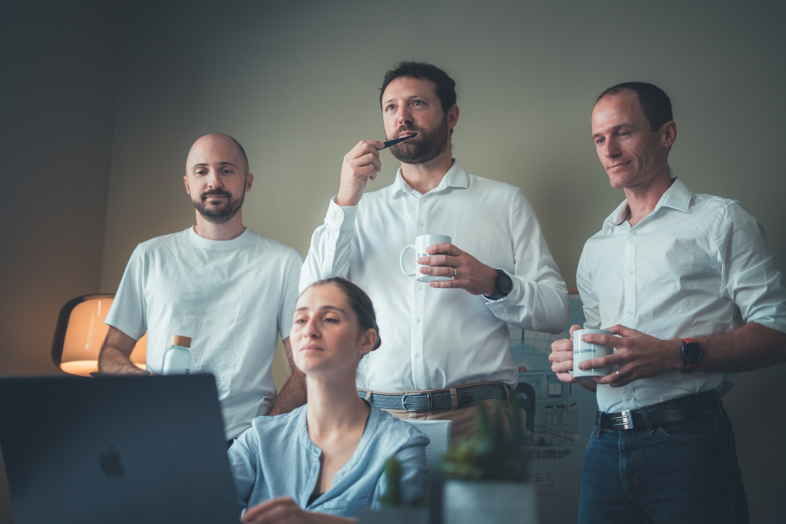 Enterprise team reviewing industry-specific AI intelligence systems